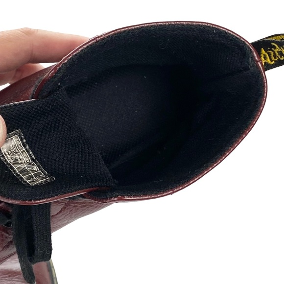 Dr. Martens Leyton Oxblood Red Boots Sz 7 Leather High Top - Picture 13 of 14